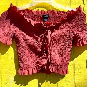 Rue 21 Scrunch Cropped Corset Top